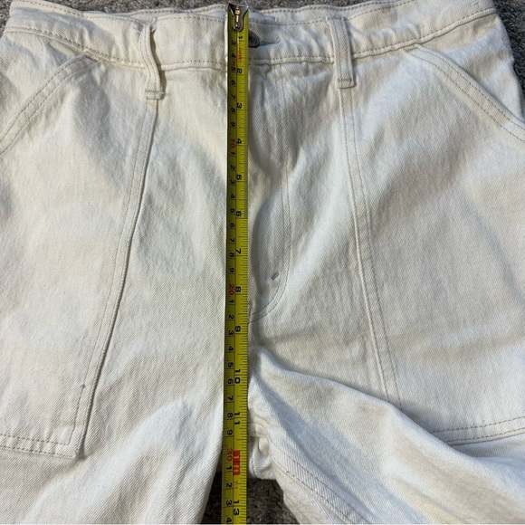 🎆 Abercrombie & Fitch AF 90s Straight Ultra High Rise Carpenter Jeans cream 30 - Picture 8 of 11